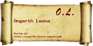 Ongerth Leona névjegykártya